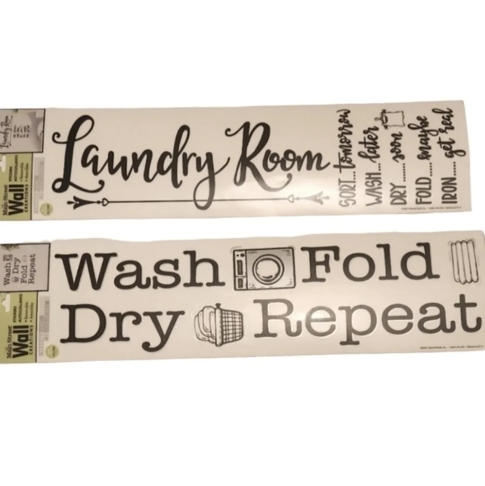 Main Street Wall Creations Laundry Removable Decals Laundry‎ Room Wall Stickers
